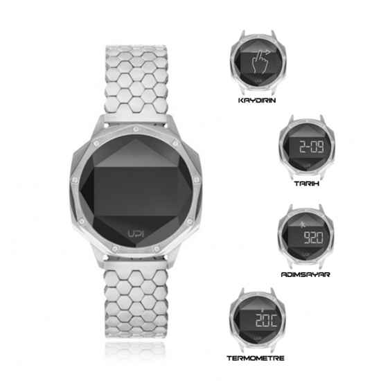 UPWATCH ICONIC SILVER NINE SET WITH SWAROVSKI® TOPAZ KADIN KOL SAATİ