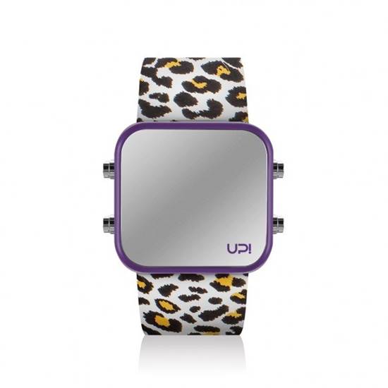 UPWATCH LED MINI PURPLE LEOPARD UNİSEX KOL SAATİ