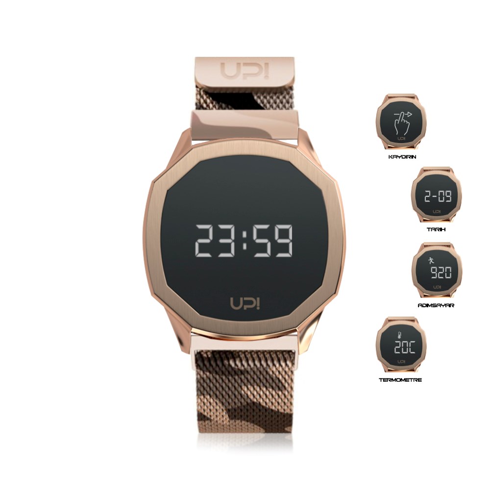 UPWATCH VERTICE ROSE GOLD CAMOUFLAGE UNİSEX KOL SAATİ