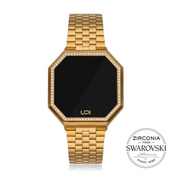 UPWATCH EDGE BIG 42 MM SWAROVSKI MATTE GOLD KADIN KOL SAATİ