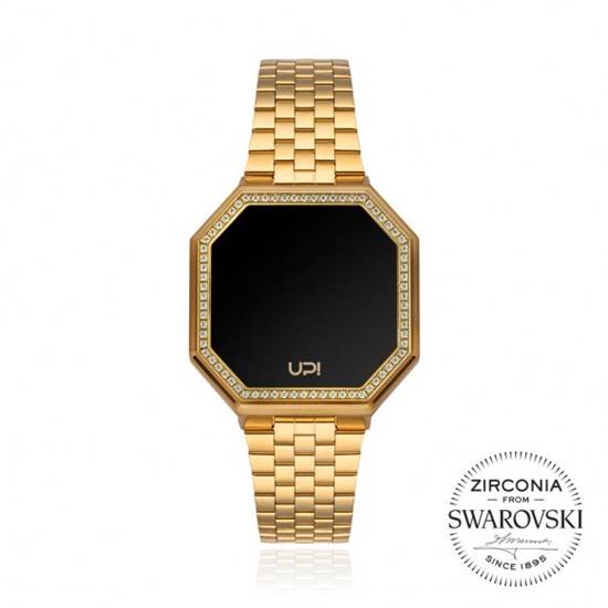 UPWATCH EDGE MINI 33MM SWAROVSKI® ZIRCONIA MATTE GOLD KADIN / KIZ KOL SAATİ