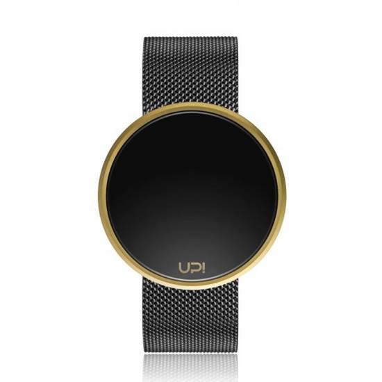 UPWATCH ROUND STEEL GOLD BLACK TWO TONE UNİSEX KOL SAATİ