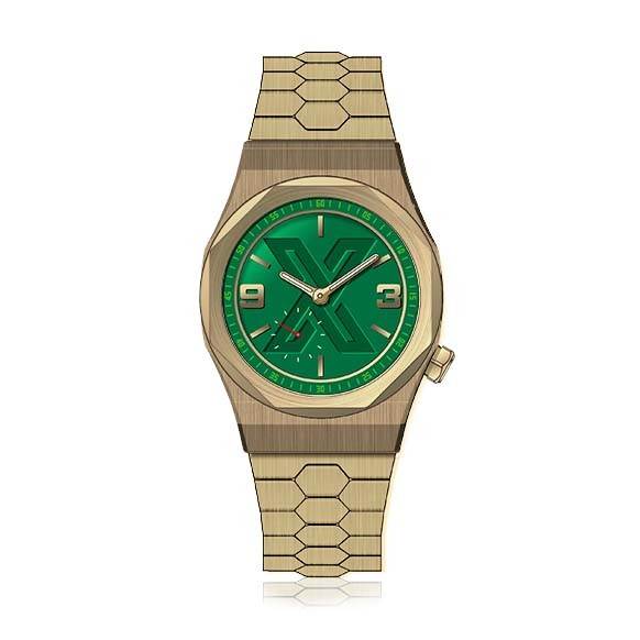 X WATCH X-E GOLD GREEN ERKEK KOL SAATİ