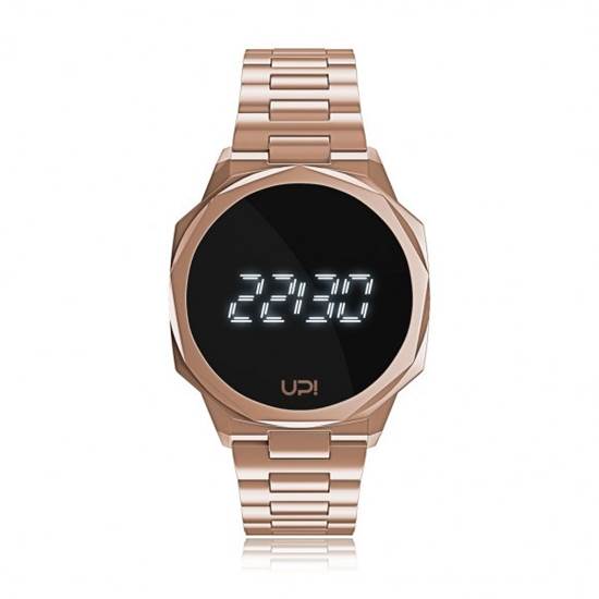 UPWATCH ICON ROSE GOLD DOKUNMATİK UNİSEX KOL SAATİ